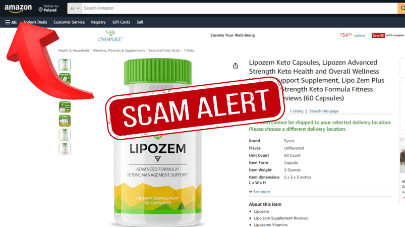lipozem scam alert